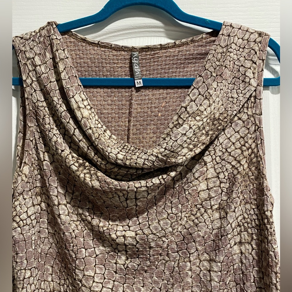 NYAH MED COWL NECK TEXTURED TANK TOP (F)